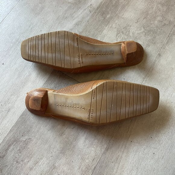 Stuart Weitzman Leather Tan Mules - Picture 2 of 7